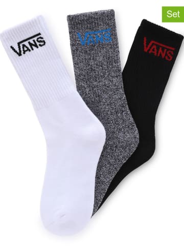 Vans 3er-Set: Socken in Schwarz/ Grau/ Weiß