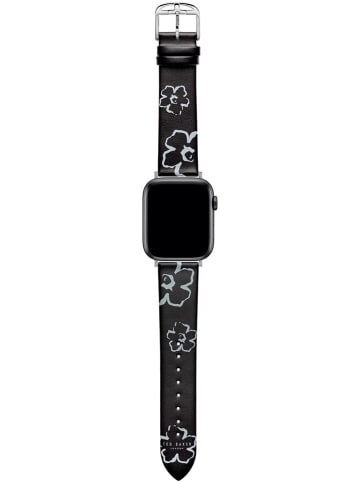 Ted Baker Lederarmband für Apple Watch in Schwarz