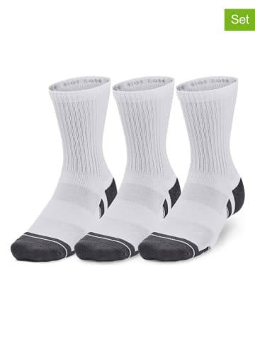 Under Armour 3er-Set: Socken "Performance" in Weiß/ Anthrazit