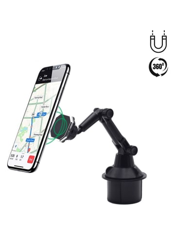 SmartCase Uchwyt samochodowy w kolorze czarnym na smartfon - wys. 18 cm