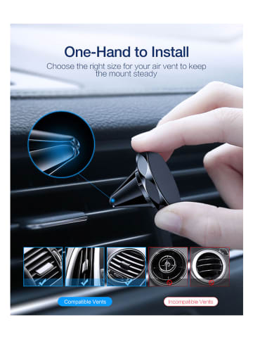 SWEET ACCESS Magnetyczny uchwyt w kolorze czarnym na smartfon