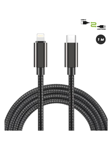 SmartCase Kabel  USB-C-Lightning w kolorze czarnym - dł. 1 m