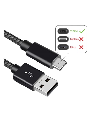 SWEET ACCESS Kabel USB-Typ-C w kolorze czarnym - dł. 1 m
