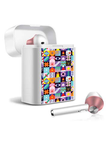 SmartCase Bluetooth-In-Ear-Kopfhörer in Silber/ Rosa