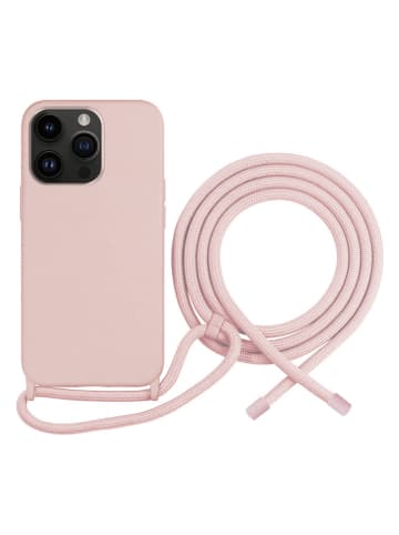 SmartCase Case mit Kordel für iPhone 14 PRO MAX in Rosa