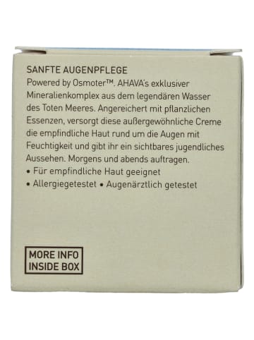 AHAVA Augencreme "Time To Hydrate", 15 ml
