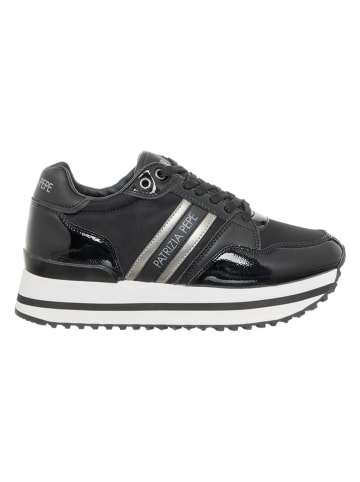 Patrizia Pepe Skórzane sneakersy w kolorze czarnym