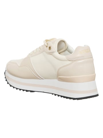 Patrizia Pepe Leren sneakers crème/beige