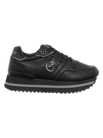 Patrizia Pepe Leder-Sneakers in Schwarz