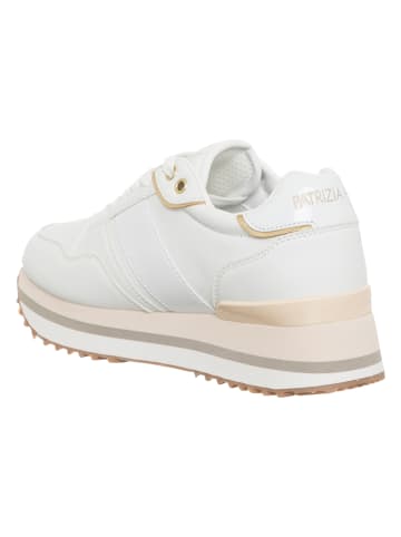 Patrizia Pepe Skórzane sneakersy w kolorze biało-jasnoróżowym
