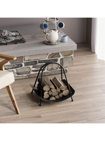 Scandinavia Concept Stojak w kolorze czarnym na drewno - 42 x 50 x 39 cm