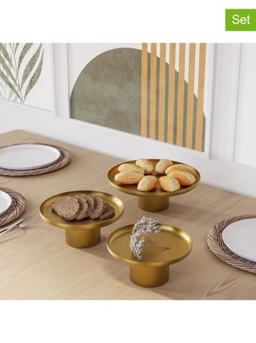 Scandinavia Concept 3-delige set: serveerplateaus goudkleurig