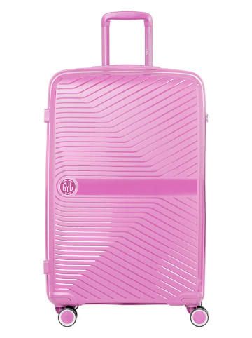 GYL Hardcase-Trolley in Pink - (B)52 x (H)76 x (T)30 cm