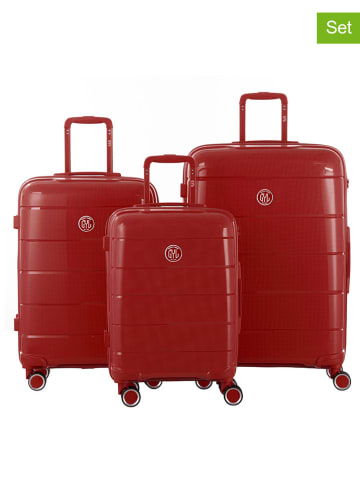 GYL 3tlg. Hardcase-Trolleyset in Bordeaux