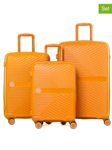 GYL 3tlg. Hardcase-Trolleyset in Orange