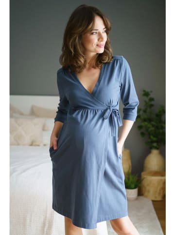 Doctor Nap Zwangerschapsnachthemd blauw