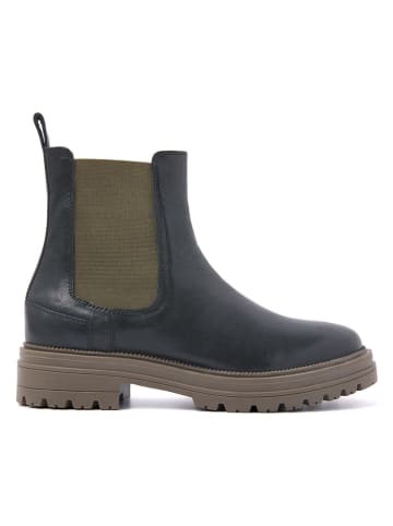 Lazamani Chelsea-Boots in Schwarz/ Khaki
