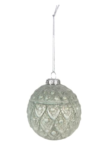 Clayre & Eef 4-delige set: kerstballen groen - Ø 8 cm
