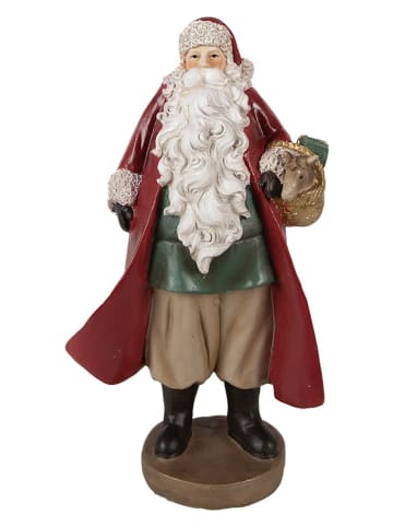 Clayre & Eef Decoratieve figuur "Kerstman" rood - (H)23 cm
