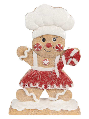 Clayre & Eef Figurka dekoracyjna w kolorze beżowym - 14 x 21 cm