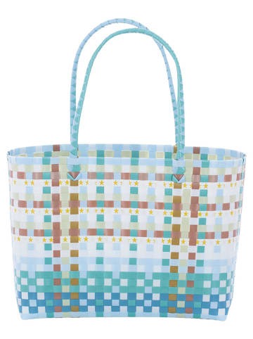 Overbeck and Friends Shopper bag "Billie" w kolorze błękitnym - 39 x 28 x 15 cm