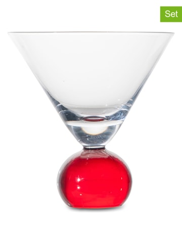 Byon 2-delige set: glazen "Spice" transparant/rood - 240 ml