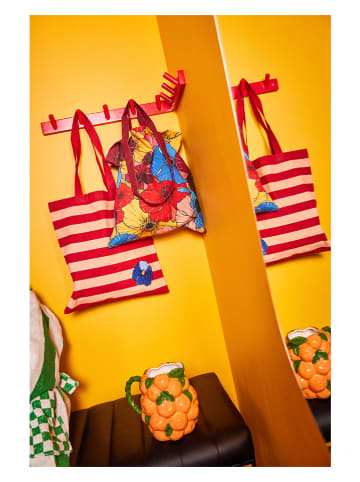 Byon Shopper bag "Leya" w kolorze bordowo-jasnoróżowym - 44 x 40 cm