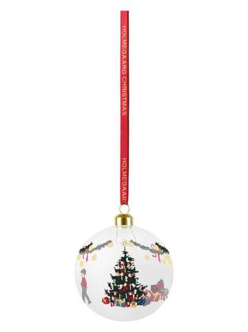 Holme Gaard Kerstbal "Hammershøi" wit - Ø 8 cm