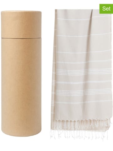 Towel to Go 2tlg. Set: "Wellness & Spa" in Creme