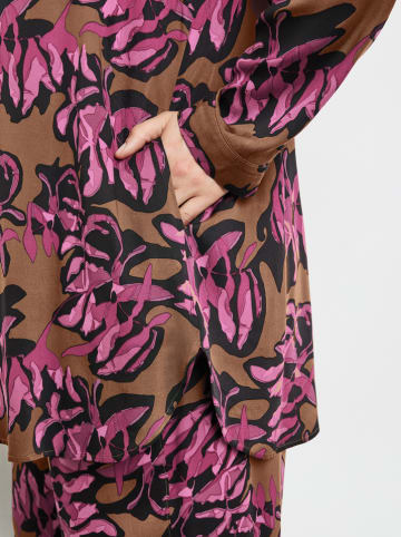 SAMOON Bluse in Hellbraun/ Pink