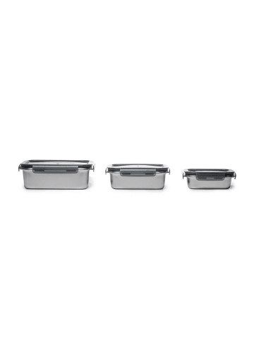 3-delige set: vershouddozen zilverkeurig