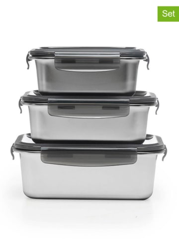 Laguiole Pojemniki (3 szt.) w kolorze srebrnym