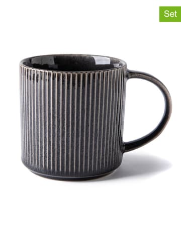 Laguiole 2-delige set: koffiebekers zwart - Ø 8,8 cm