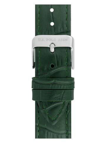 U.S. Polo Assn. Quarzuhr in Grün/ Silber