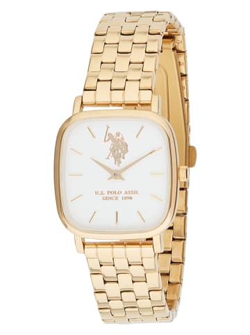 U.S. Polo Assn. Zegarek kwarcowy w kolorze złoto-białym