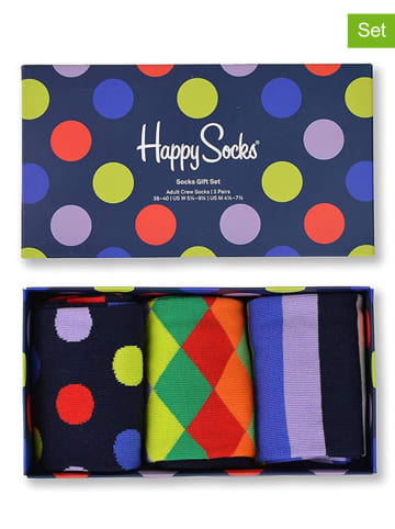 Happy Socks 3tlg. Geschenkset in Bunt
