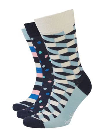 Happy Socks 3-częściowy zestaw prezentowy ze wzorem