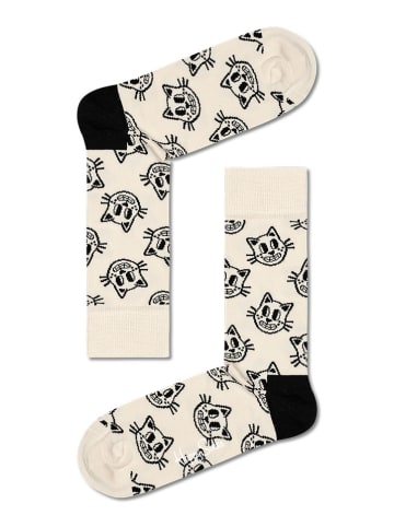 Happy Socks Socken in Weiß/ Schwarz