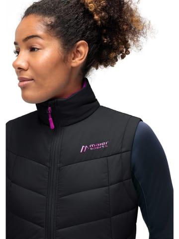 Maier Sports Functionele doorgestikte bodywarmer "Lovisa" zwart