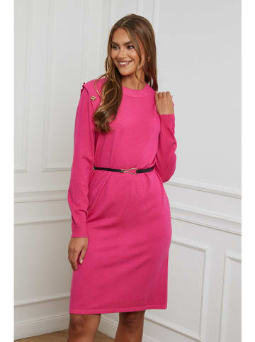 Soft Cashmere Gebreide jurk roze