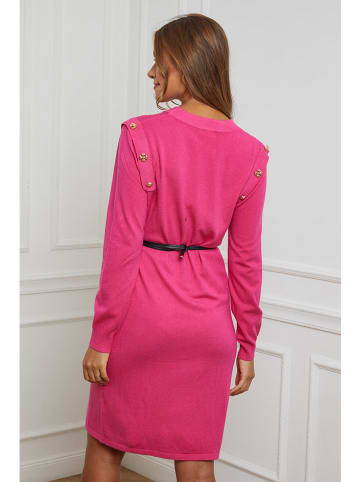 Soft Cashmere Strickkleid in Pink