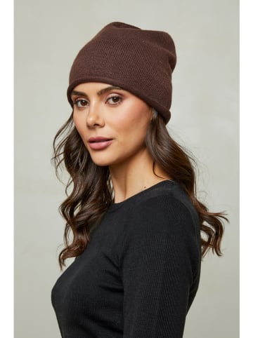 Soft Cashmere Mütze in Dunkelbraun