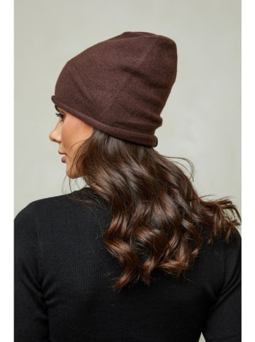 Soft Cashmere Mütze in Dunkelbraun