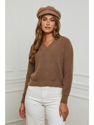 Soft Cashmere Sweter w kolorze brązowym