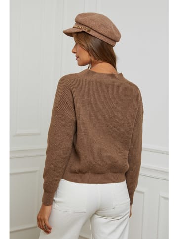 Soft Cashmere Pullover in Braun