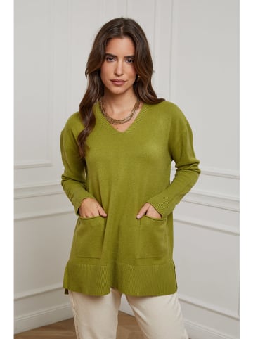 Soft Cashmere Pullover in Oliv