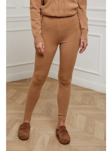 Soft Cashmere Leggings in Camel