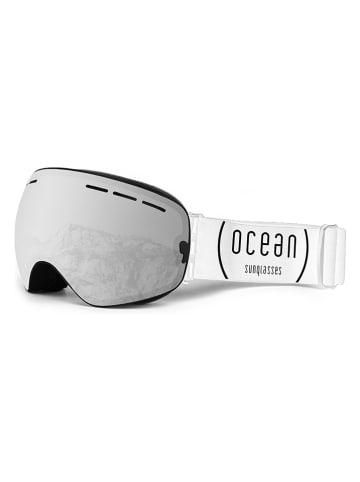 Oceanglasses Okulary narciarskie "Cervino" w kolorze biało-szarym