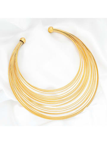 LA CHIQUITA Vergold. Halskette - (L)40 cm