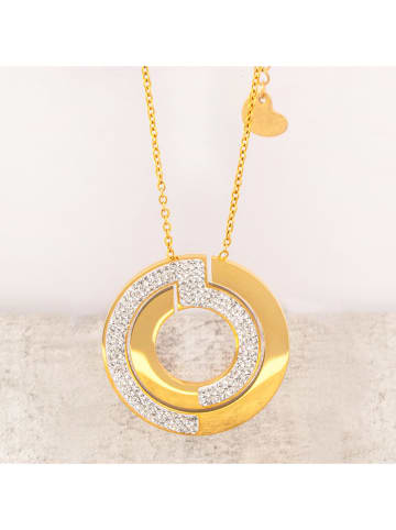 LA CHIQUITA Vergold. Halskette mit Schmuckelement - (L)45 cm